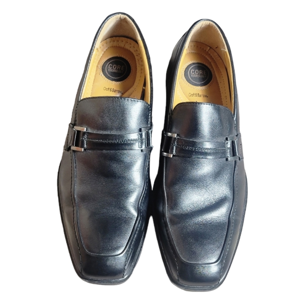 Croft & Barrow core technology men slip on black loafers size 12